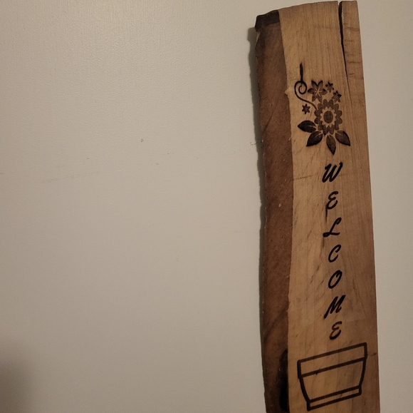 Handmade Rainbow Poplar wooden sign laser engraved stain and sealed 13"x7"x3/4" - Picture 2 of 3